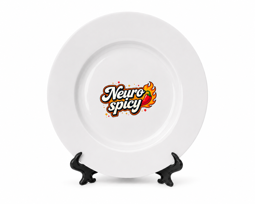 Neurospicy | Crude Crockery | Side Plate & Display Stand
