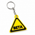 Beta | Hazard Sign | Kinky Keychain | 3D Printed