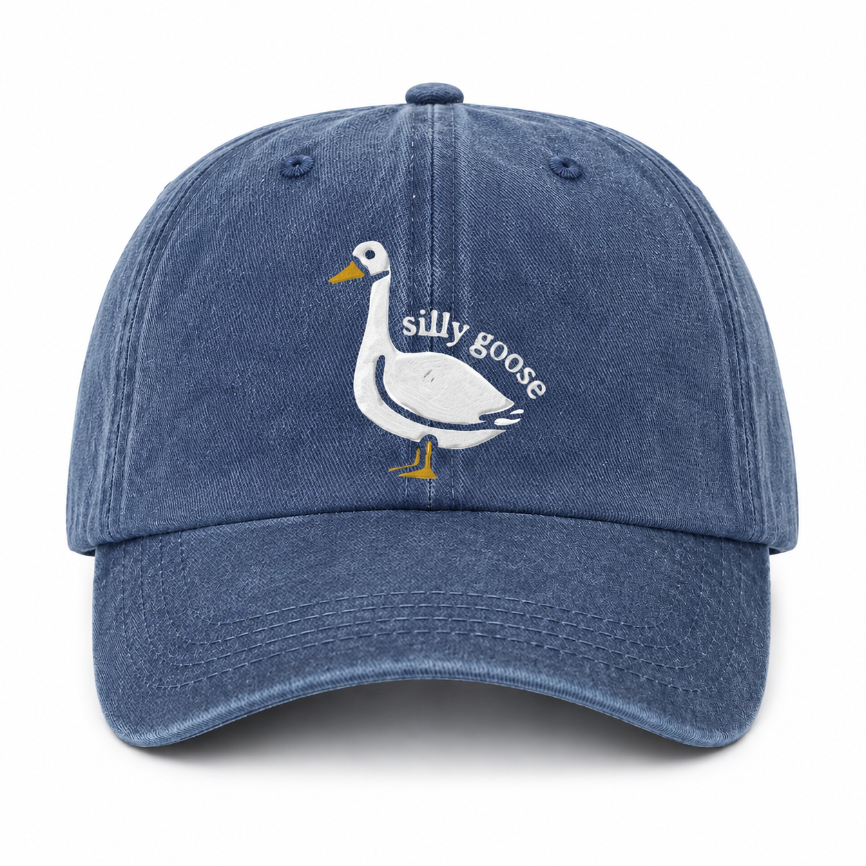 Silly Goose [Blue] | Stone Washed Embroidered Cap (Copy)