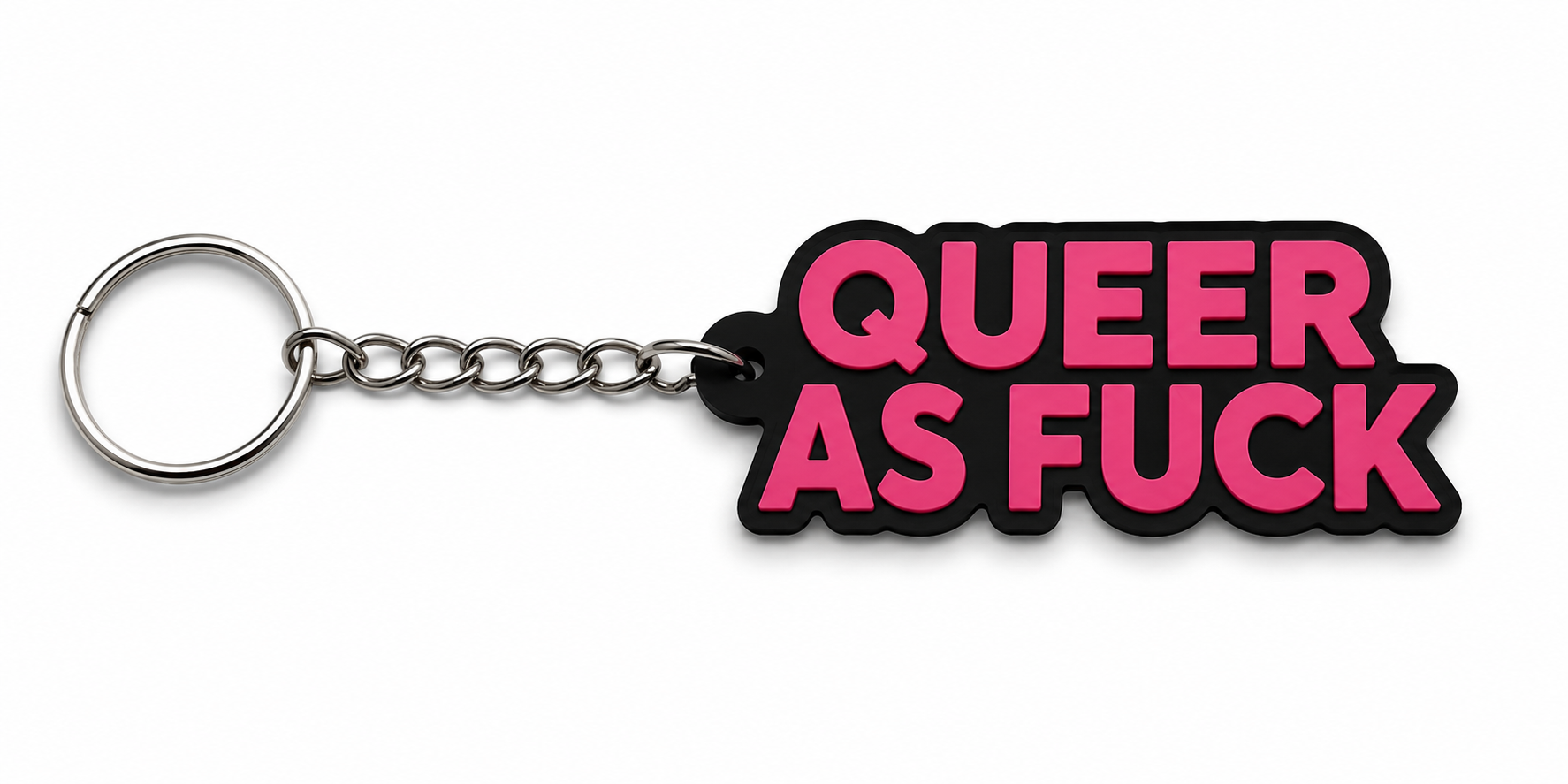 Queer as Fuck | Kinky Keychain | 3D Printed