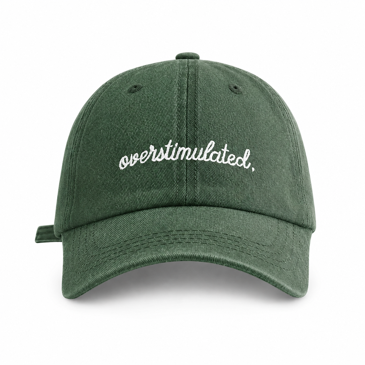 Overstimulated | Stone Washed Embroidered Cap