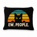 Ew, People (Cat) | Pencil & Stationary Canvas bag