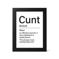 Foul Frame | Definition: Cunt | 6" x 4"