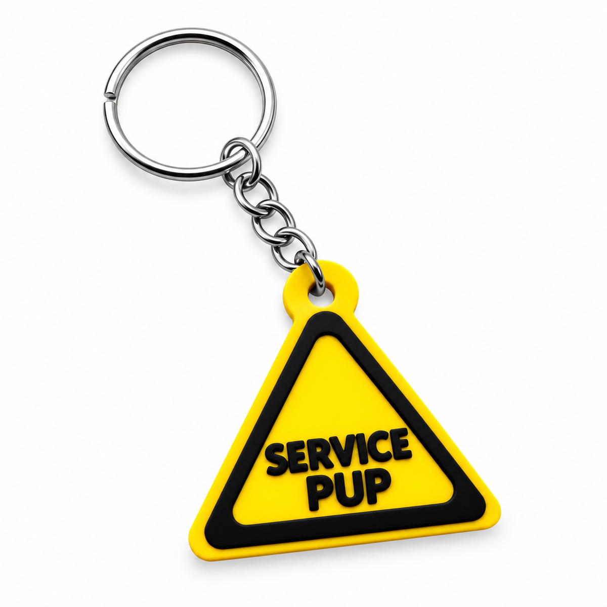 Service Pup | Hazard Sign | Kinky Keychain | 3D Printed