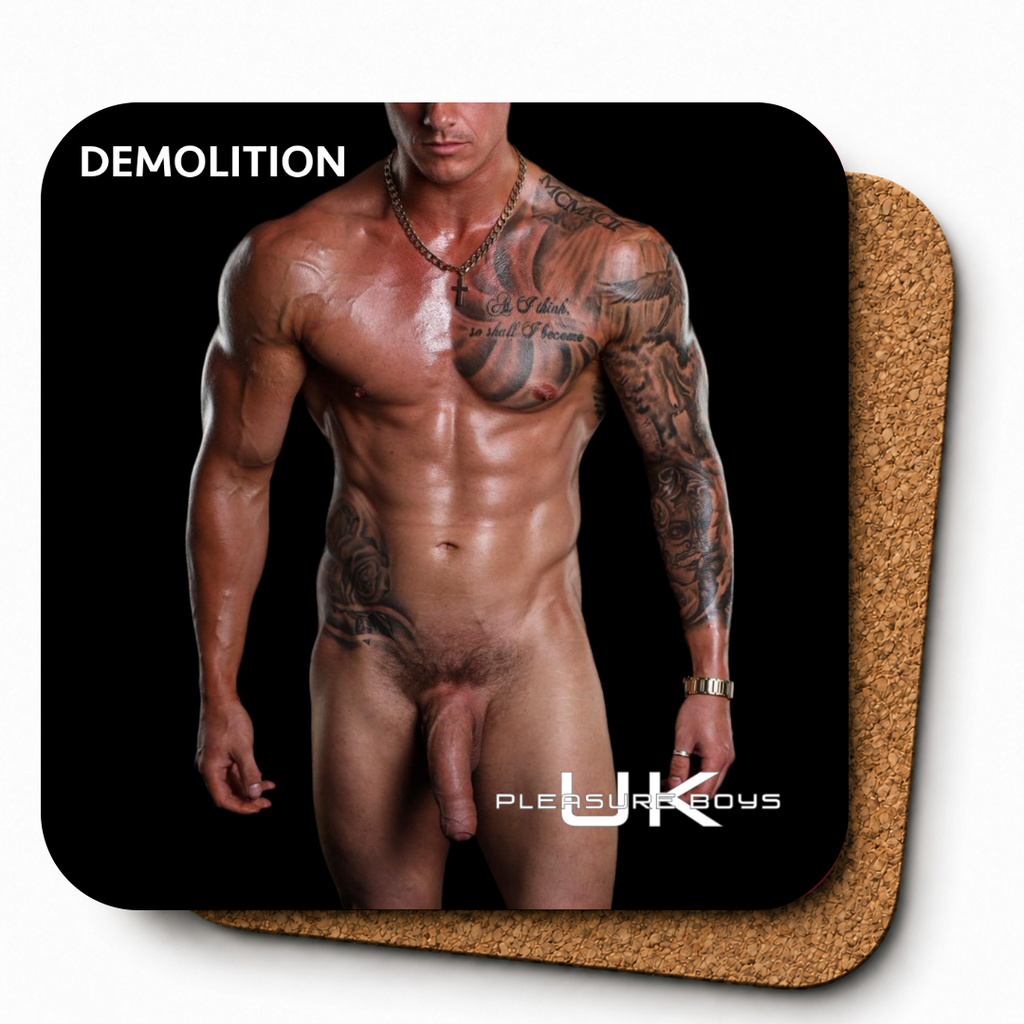 UK Pleasure Boys Full Frontal Cork Coasters