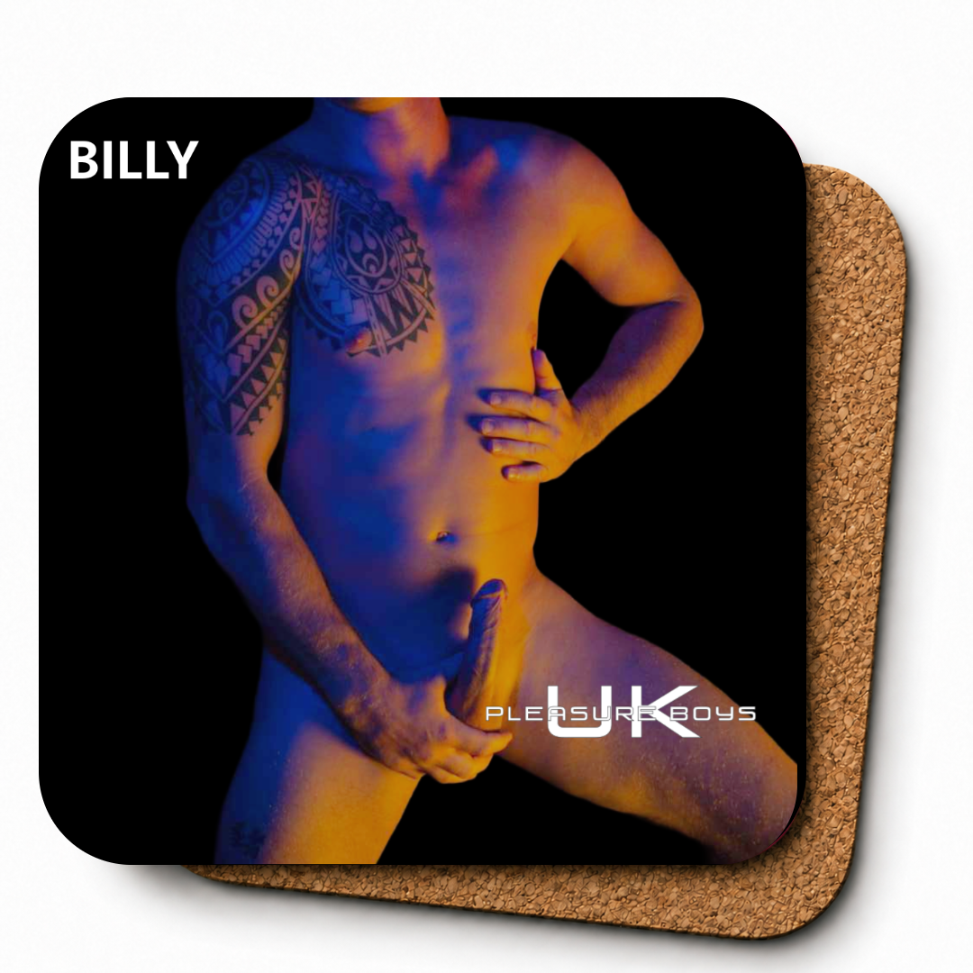 UK Pleasure Boys Full Frontal Cork Coasters