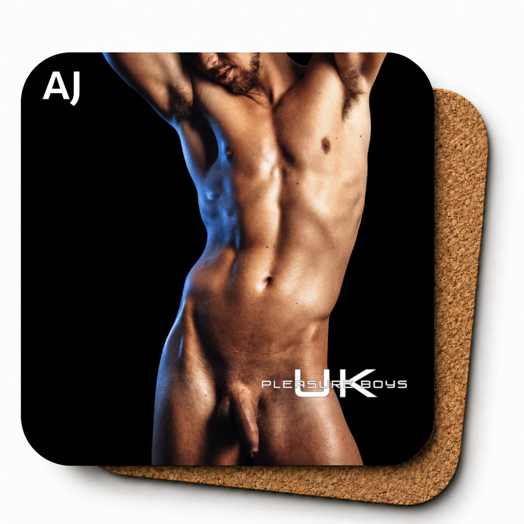 UK Pleasure Boys Full Frontal Cork Coasters