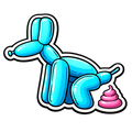Baloon Pup Poo | Sassy Sticker