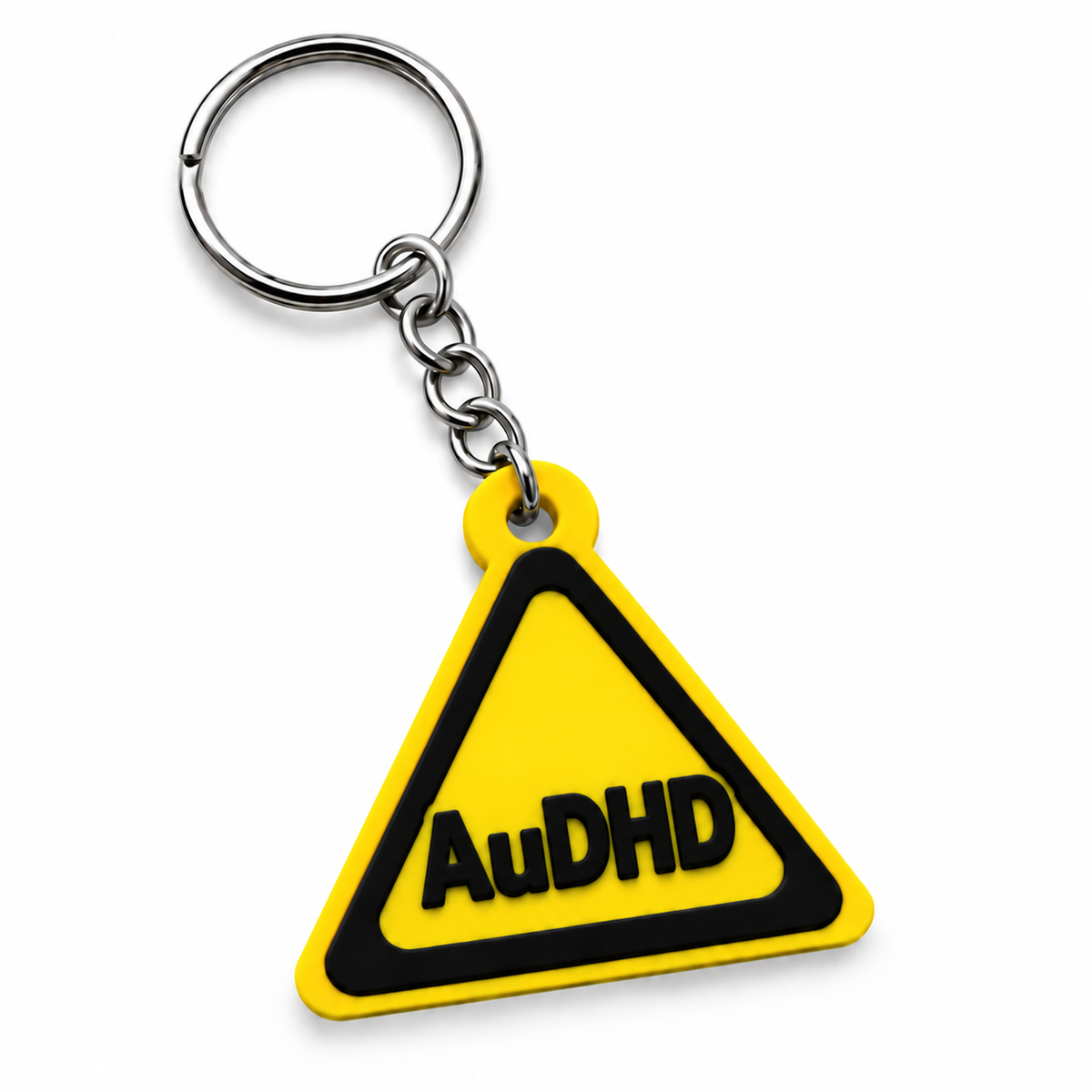 AuDHD | Hazard Sign | Kinky Keychain | 3D Printed