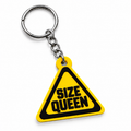 SIZE QUEEN | Hazard Sign | Kinky Keychain | 3D Printed