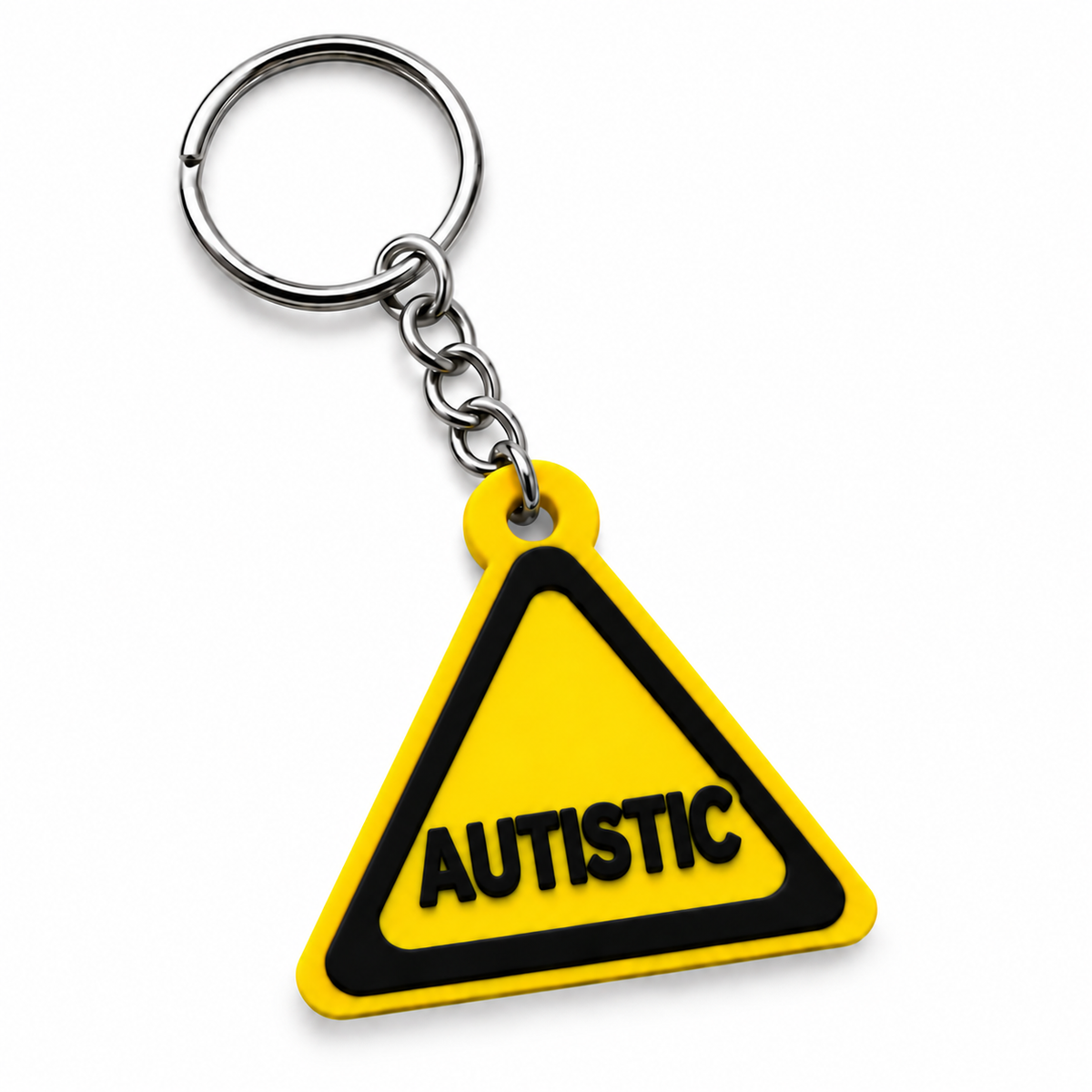 Autistic | Hazard Sign | Kinky Keychain | 3D Printed