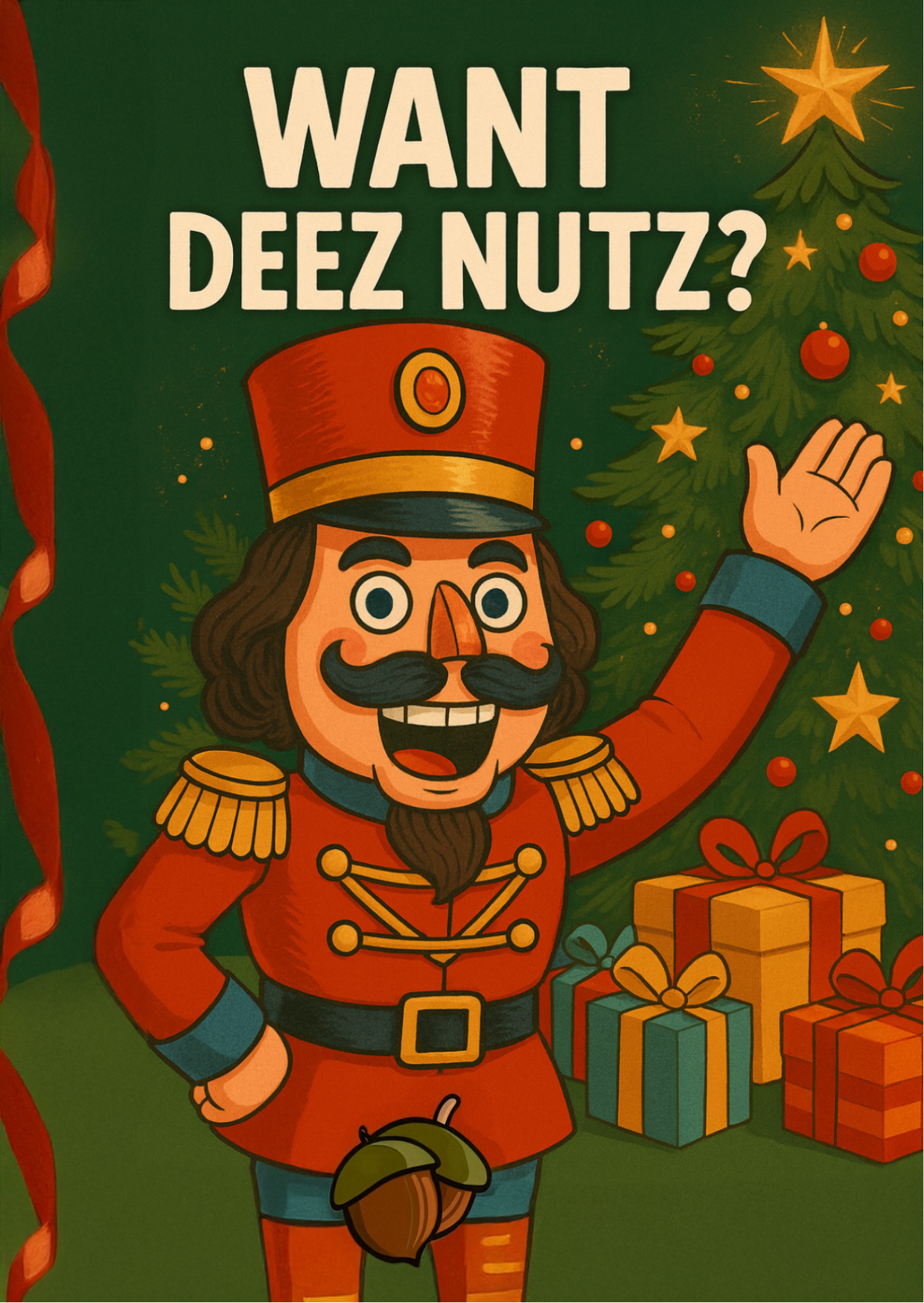 Deez Nutz? | Cheeky Christmas Card | A6