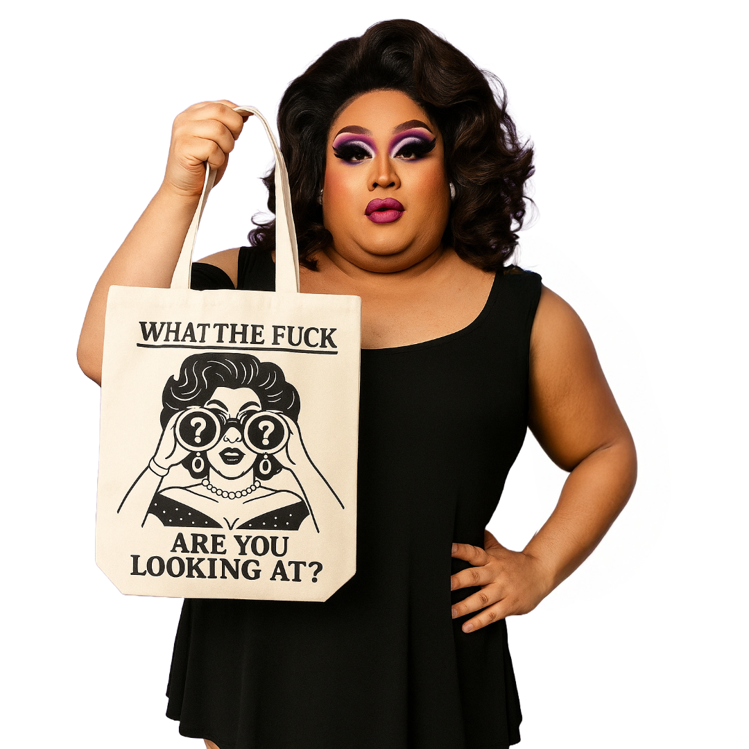 What the Fuck are you looking at? | Tote Bag | White