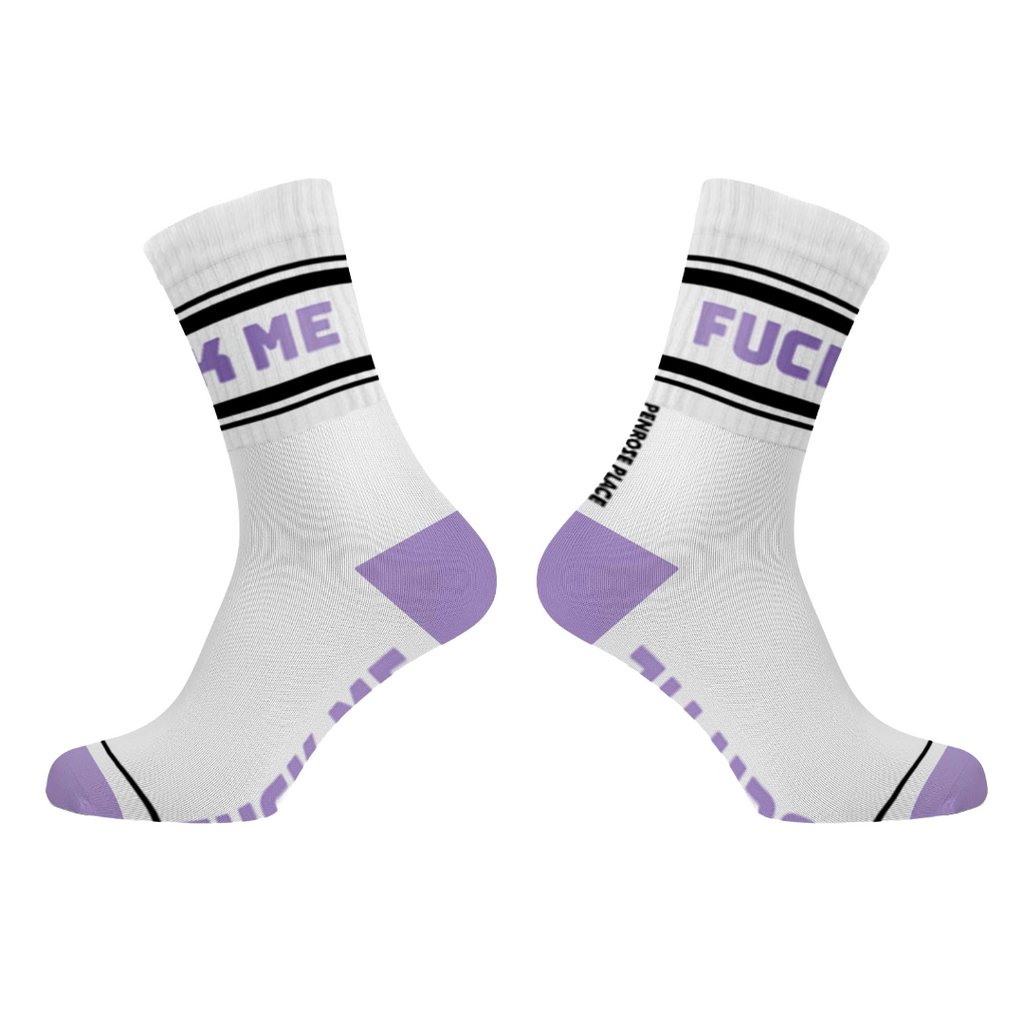 FUCK ME | Cotton Crew Socks | Sports | mid-length