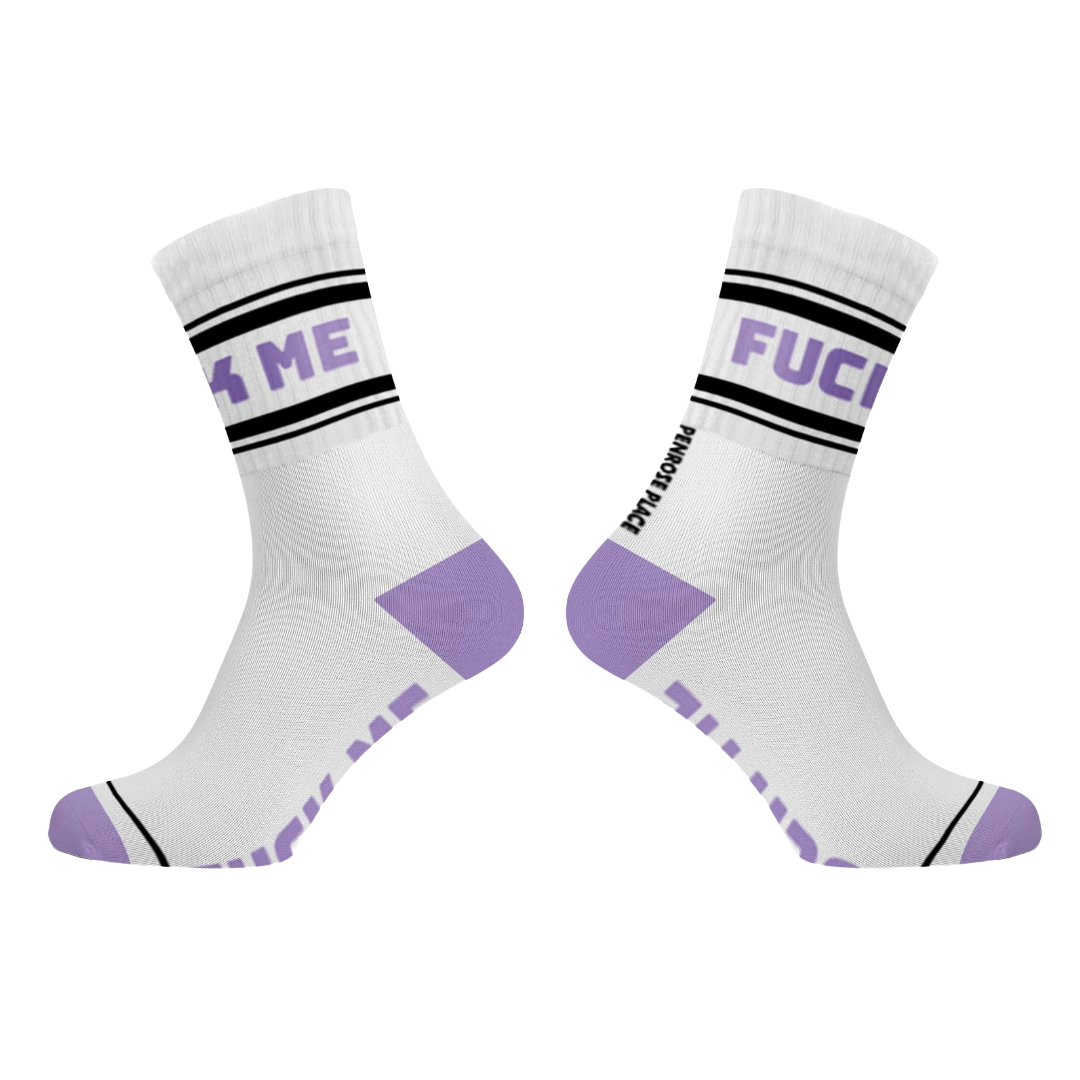 FUCK ME | Cotton Crew Socks | Sports | mid-length