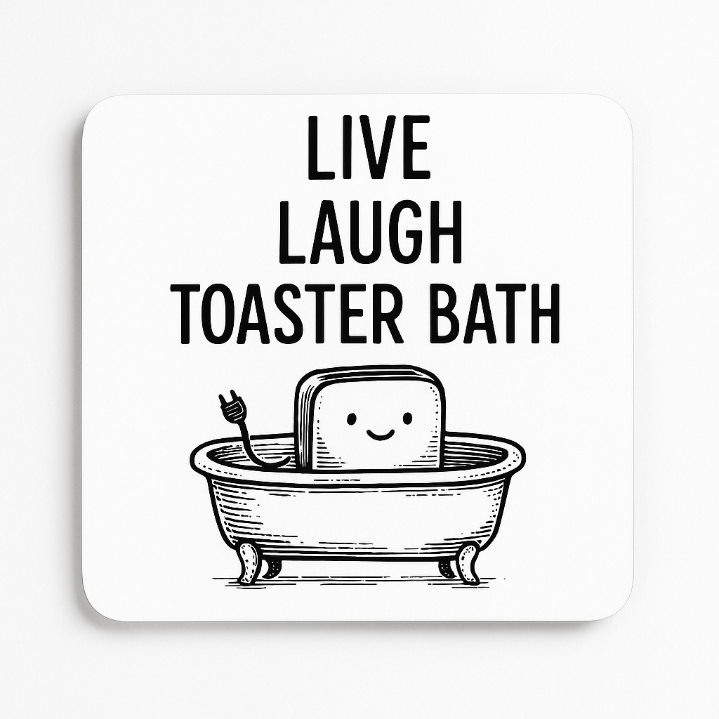 Cheeky Coasters  |LIVE LAUGH TOASTER BATH
