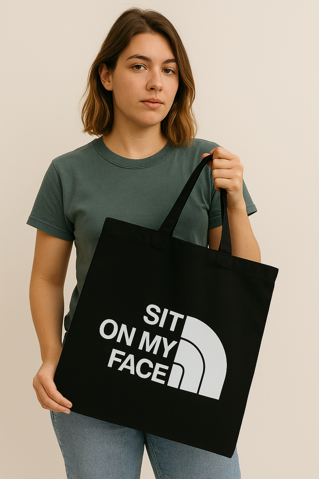 Sit On My Face | Tote Bag | Black