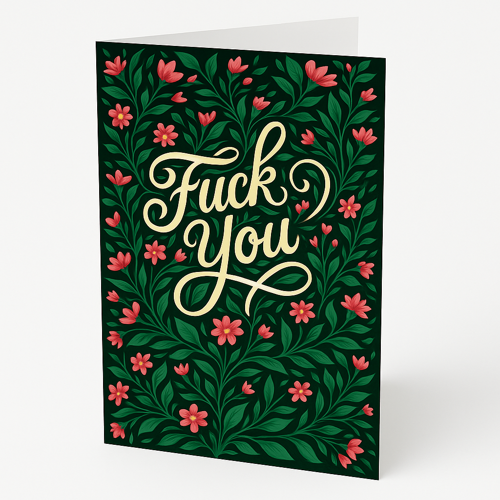 Greetings Card A5 | Fuck You