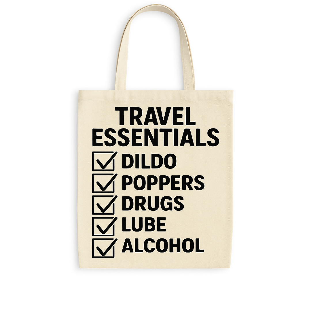 Travel Essentials | Tote Bag | White