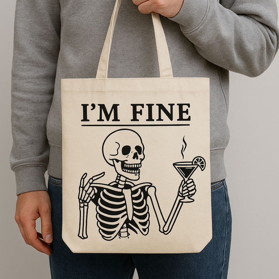 I'm Fine | Tote Bag | White