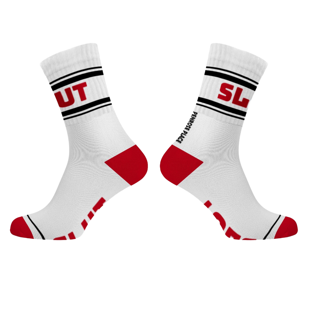 SLUT  | Cotton Crew Socks | Sports | Mid Length