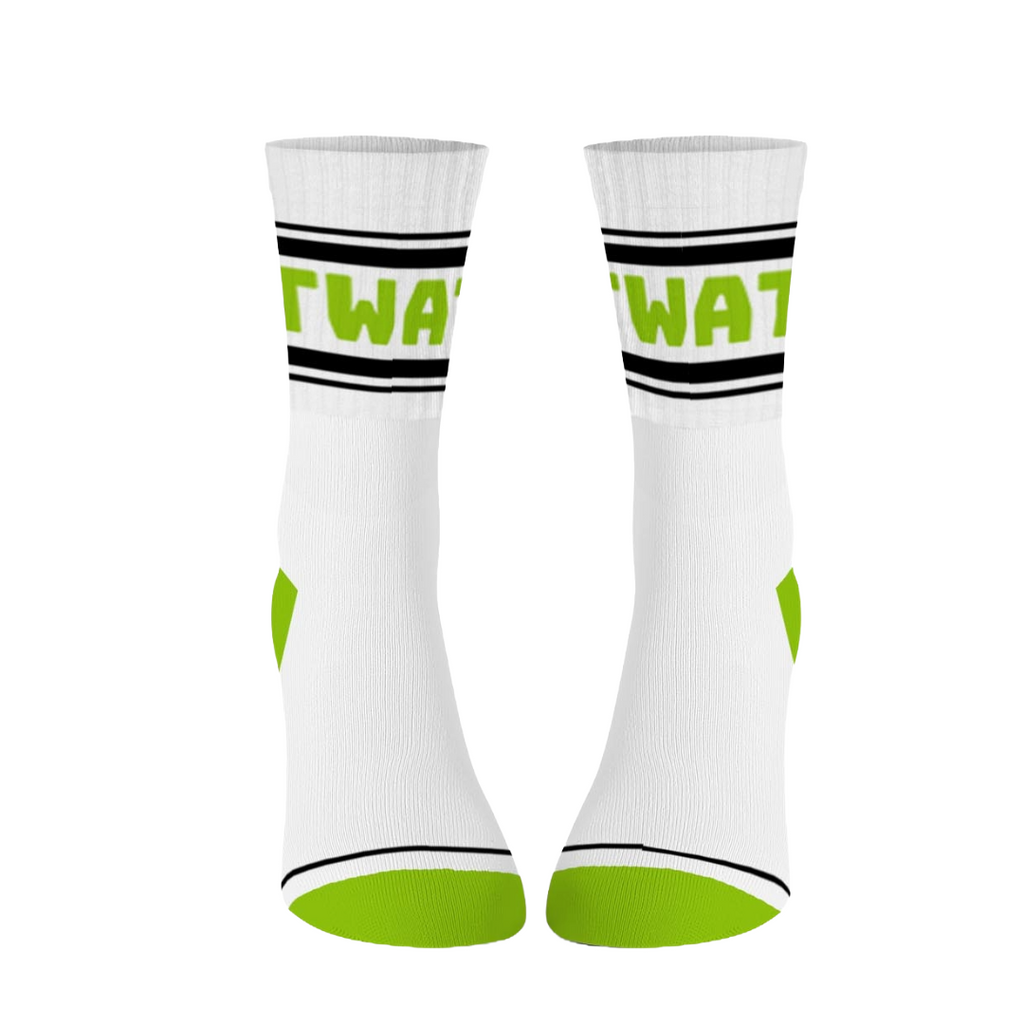 TWAT | Cotton Crew Socks | Sports | Mid-length
