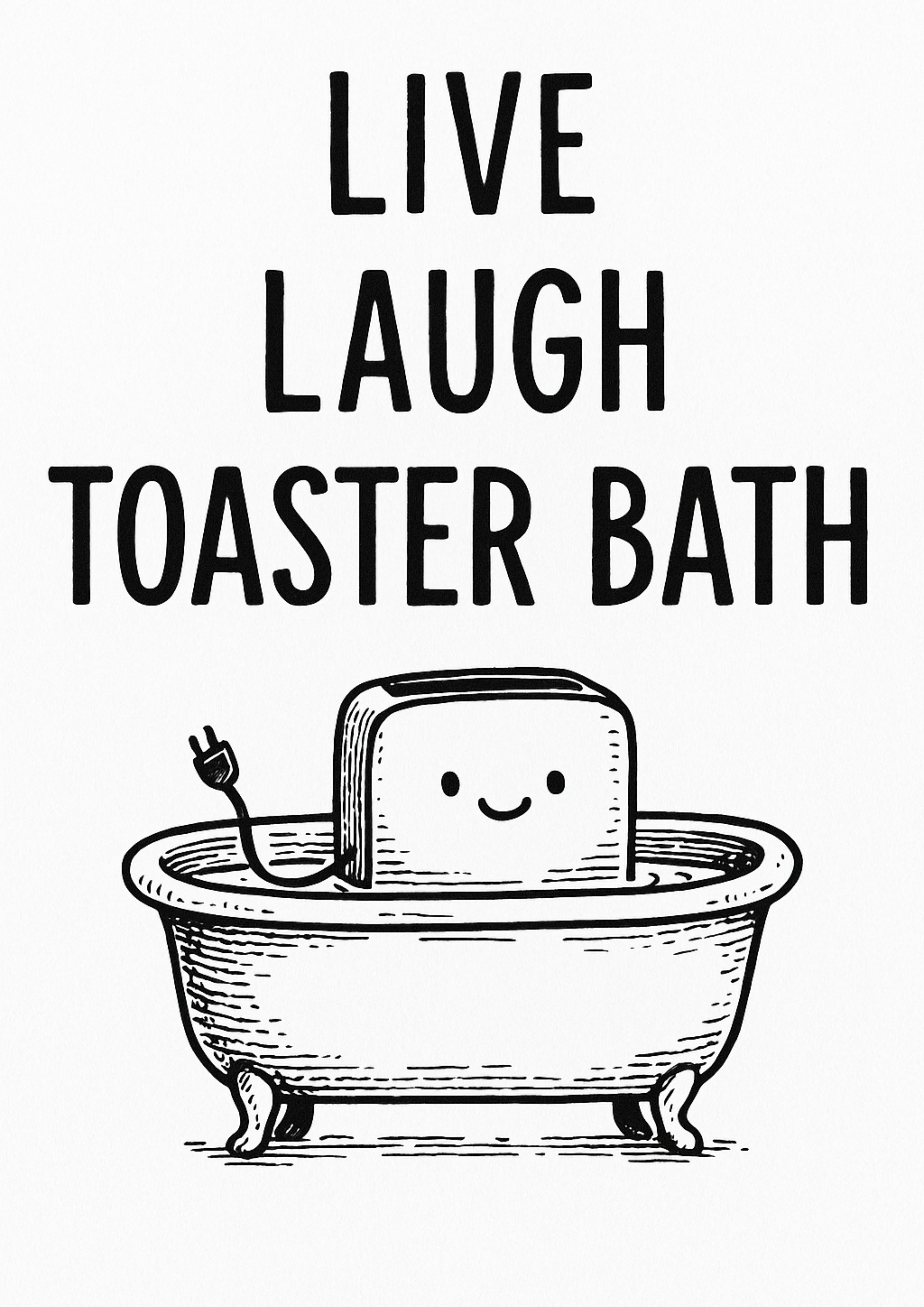 LIVE LAUGH TOASTER BATH | Problematic Prints