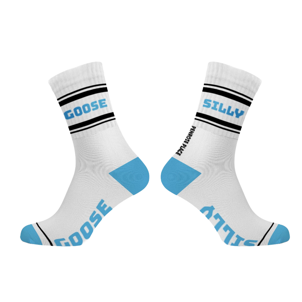 SILLY GOOSE  | Cotton Crew Socks | Sports | Mid-length