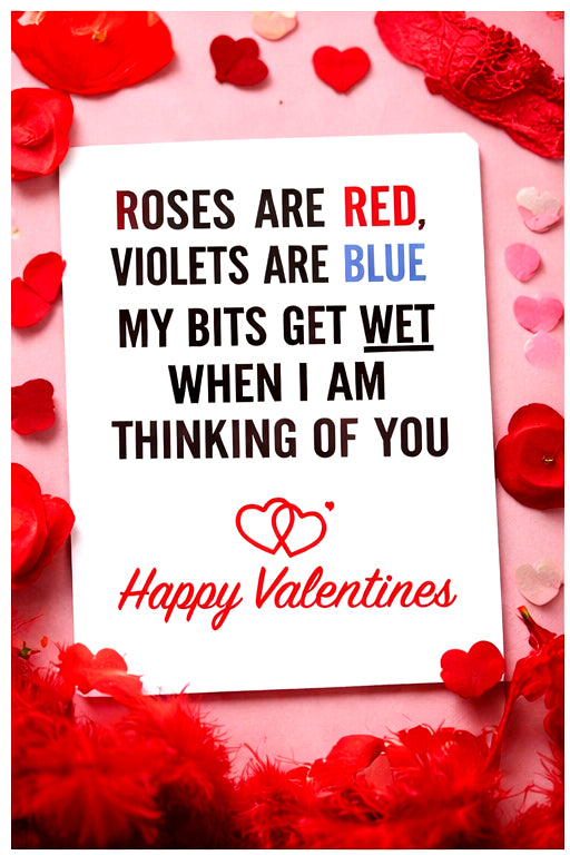 Roses are Red Violets are Blue | Valentine’s Day Card | A5
