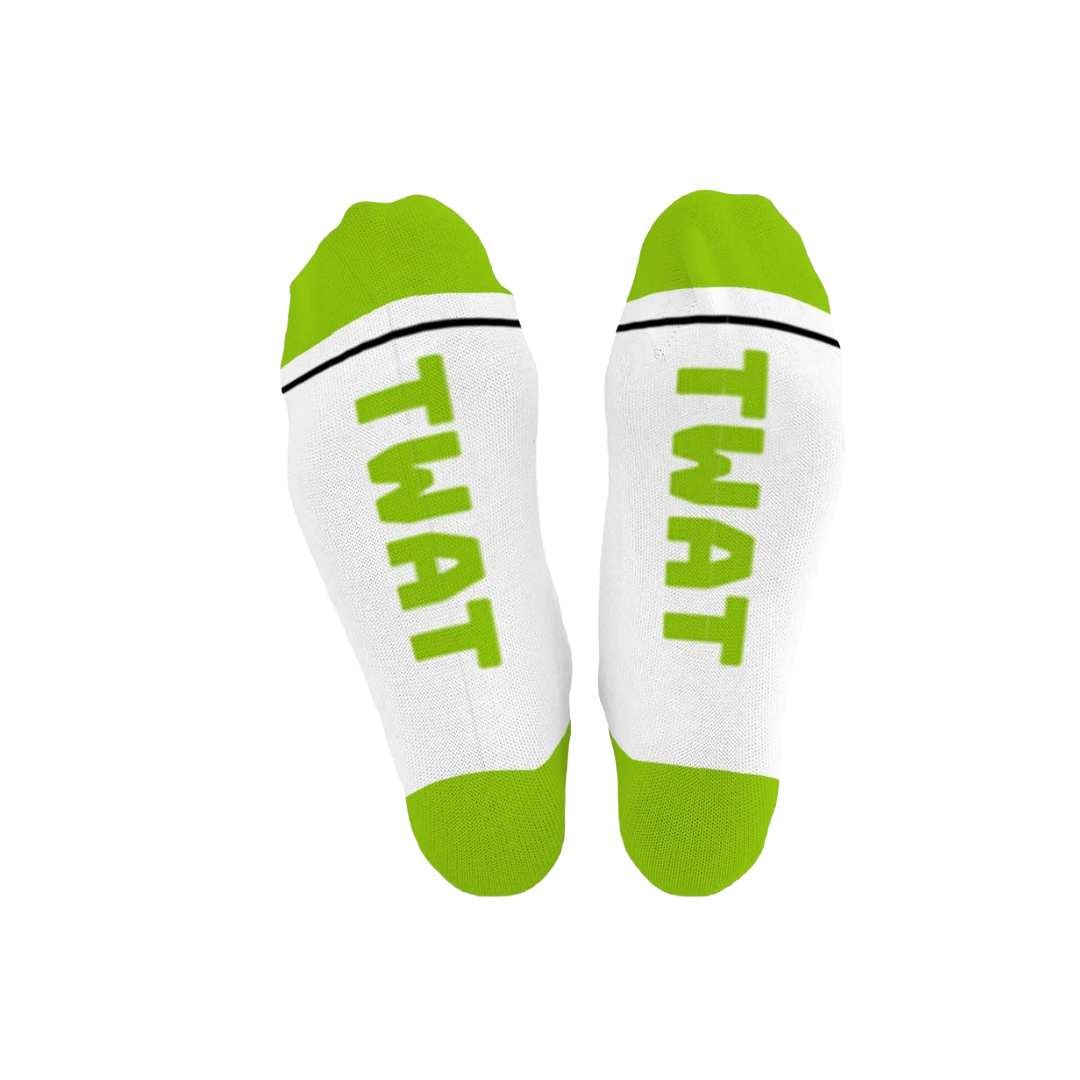 TWAT | Cotton Crew Socks | Sports | Mid-length