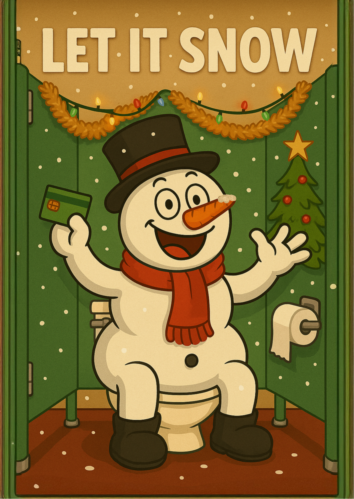 Let it Snow | Cheeky Christmas Card | A6