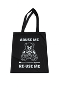 Abuse Me Re-Use Me (BDSM Teddy) | Tote Bag | Black