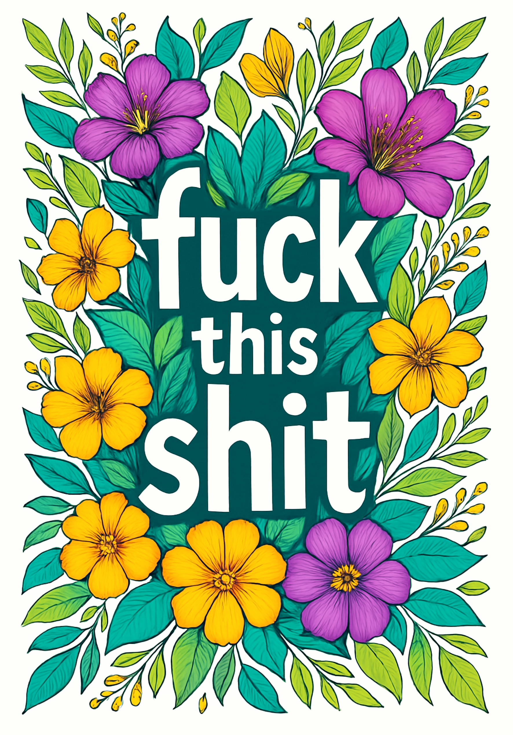 Greetings Card A5 | Fuck This Shit