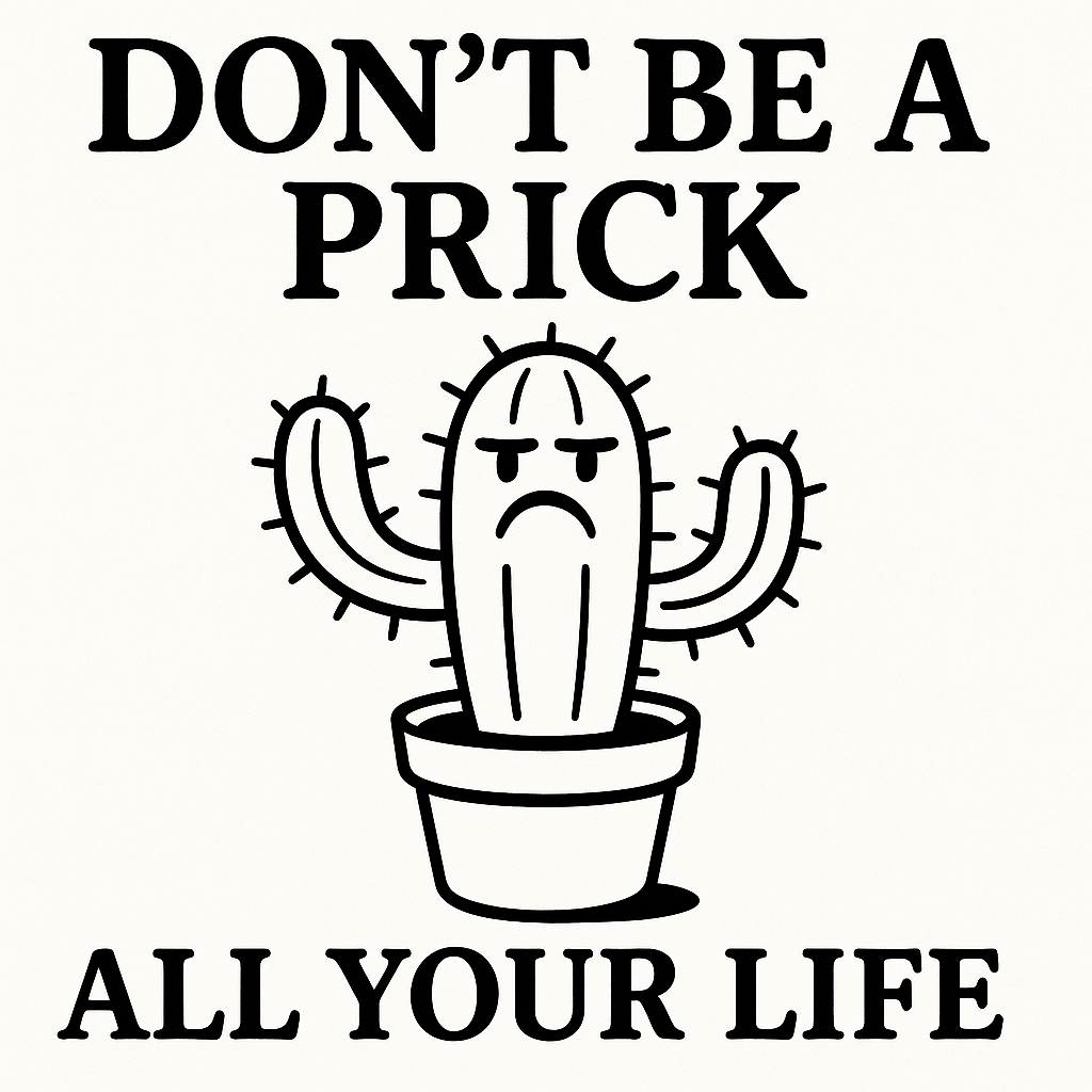 Foul Frame | Don't Be a Prick | A5 or A4 Photo in Frame