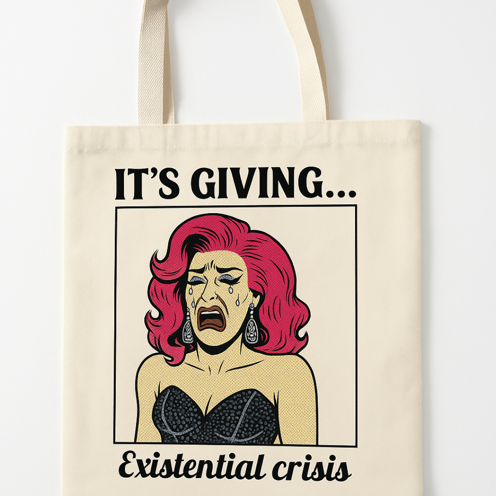 Its Giving Existential Crisis | Tote Bag | White