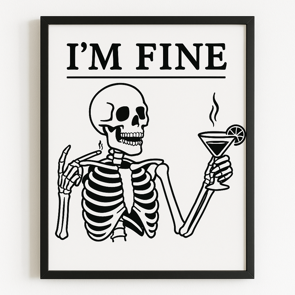 Foul Frame | I'M FINE | A5 or A4 Photo in Frame
