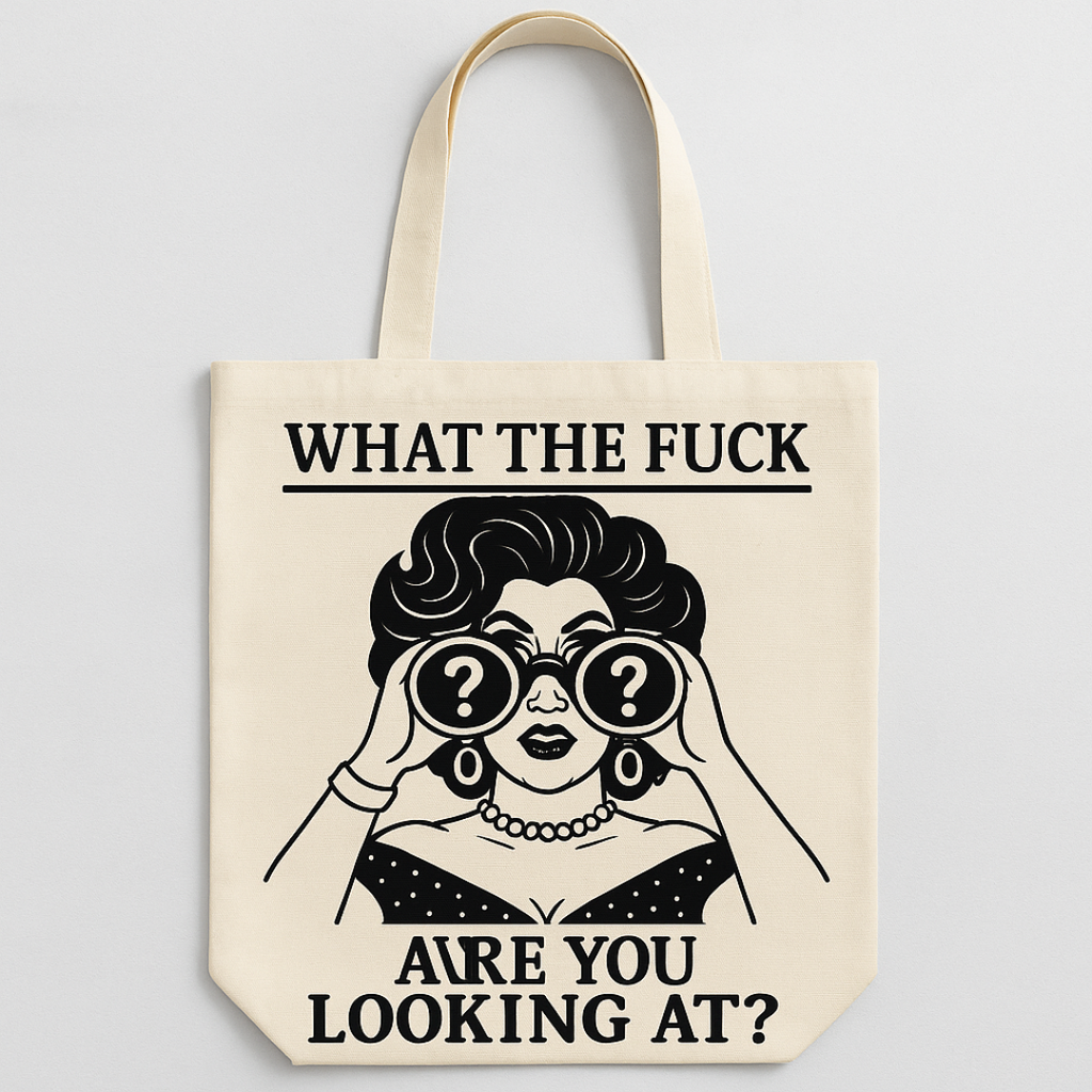 What the Fuck are you looking at? | Tote Bag | White