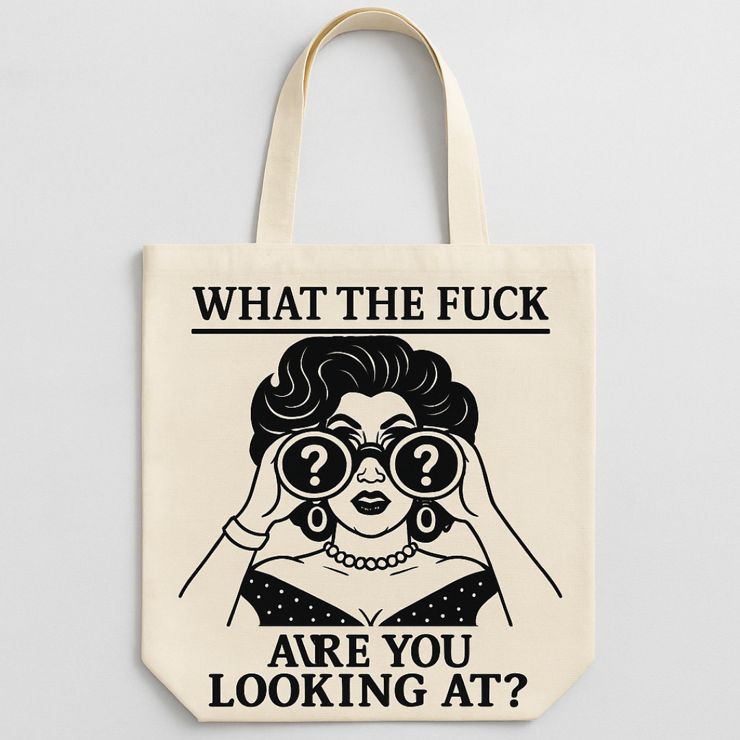 What the Fuck are you looking at? | Tote Bag | White