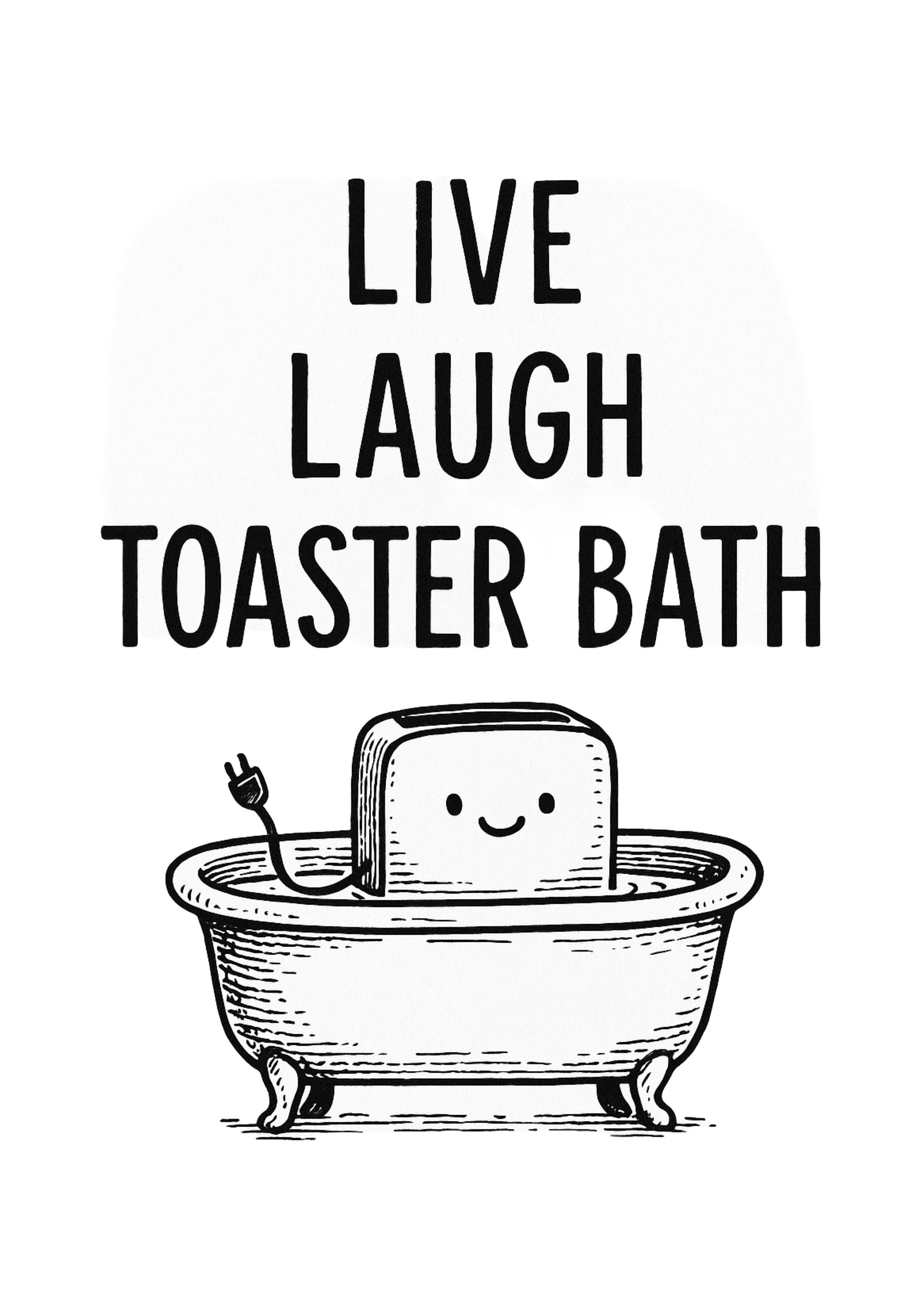 Foul Frame | Live Laugh Toaster Bath | A5 or A4 Photo in Frame