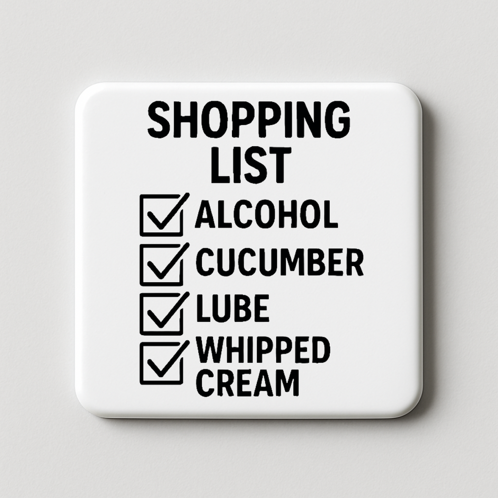 Shopping List | Mischievous Magnet | 5cm x 5cm