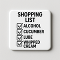 Shopping List | Mischievous Magnet | 5cm x 5cm
