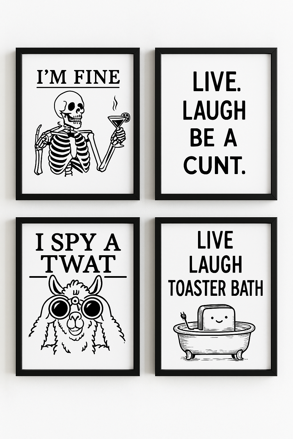 Foul Frame | FUCK (Definition) | A5 or A4 Photo in Frame
