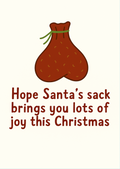 Santa's Sack | Cheeky Christmas Card | A6