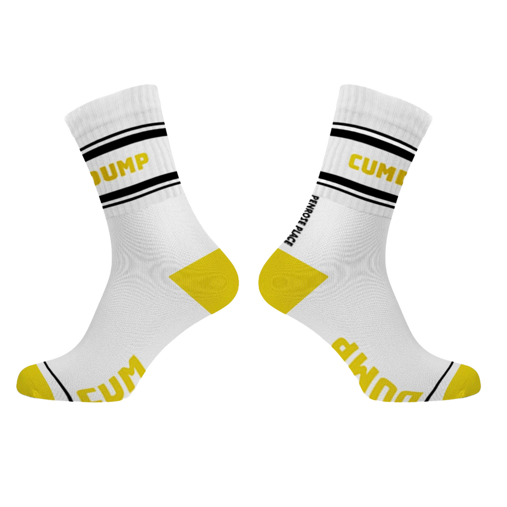 CUM DUMP | Cotton Crew Socks | Sports | mid-length