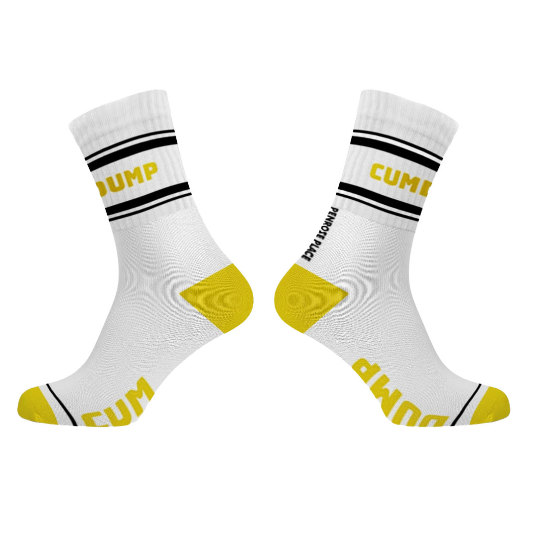 CUM DUMP | Cotton Crew Socks | Sports | mid-length