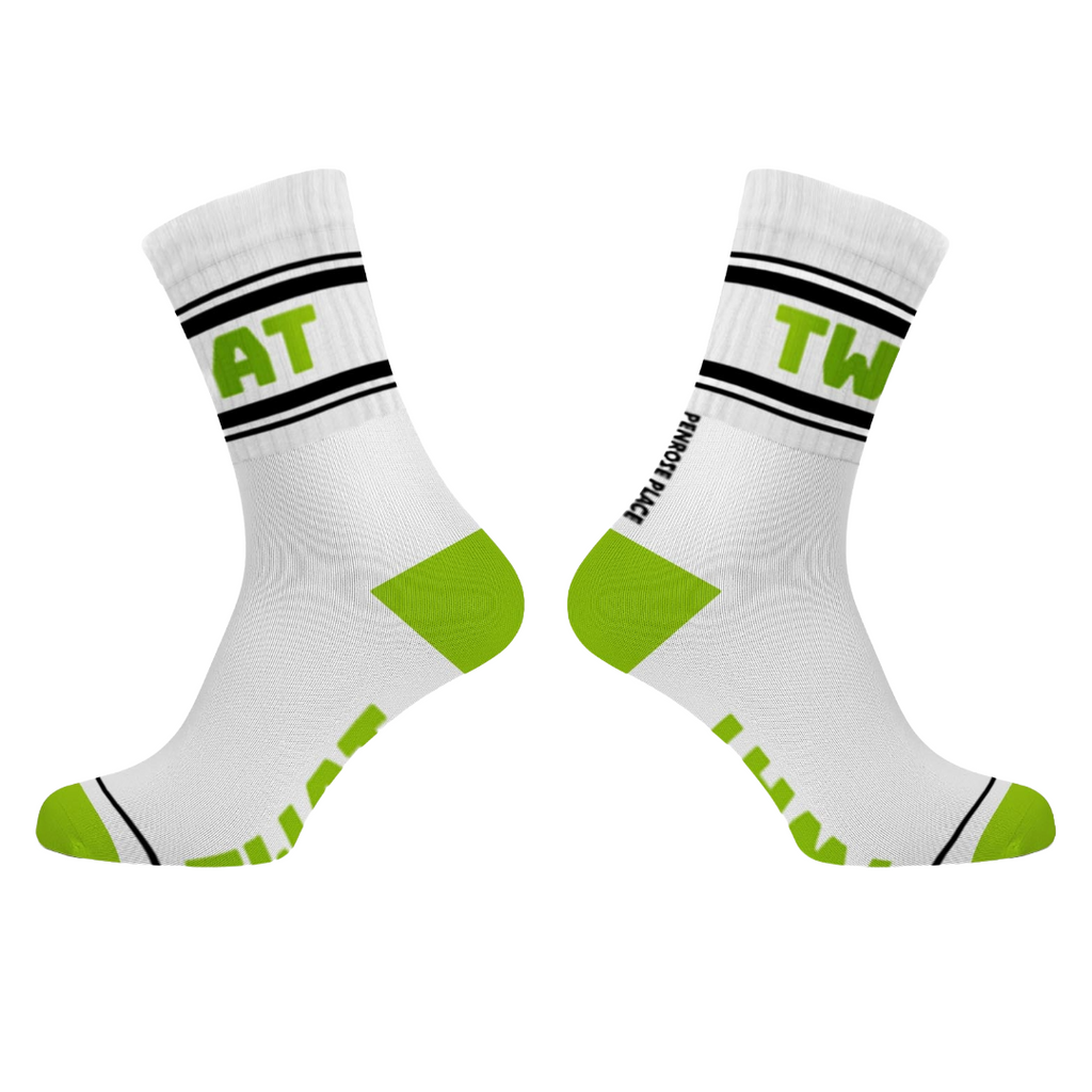TWAT | Cotton Crew Socks | Sports | Mid-length