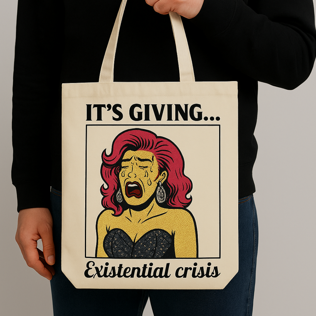Its Giving Existential Crisis | Tote Bag | White