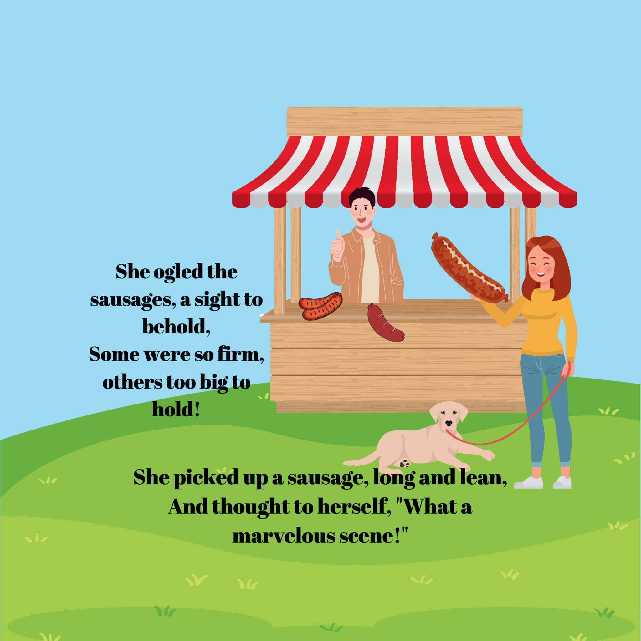 Claire Goes To The Sausage Market
